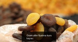 Gram altın fiyatına kuru kayısı: